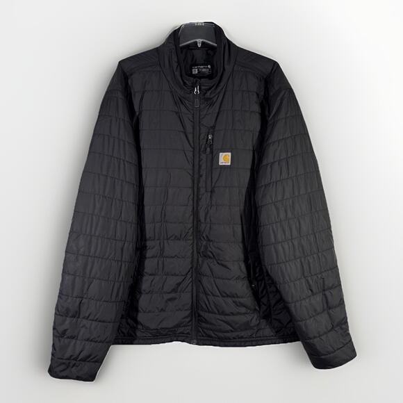 Carhartt Men’s 2XLT Rain Defender Insulated Relaxed Fit Jacket Black - Picture 1 of 5